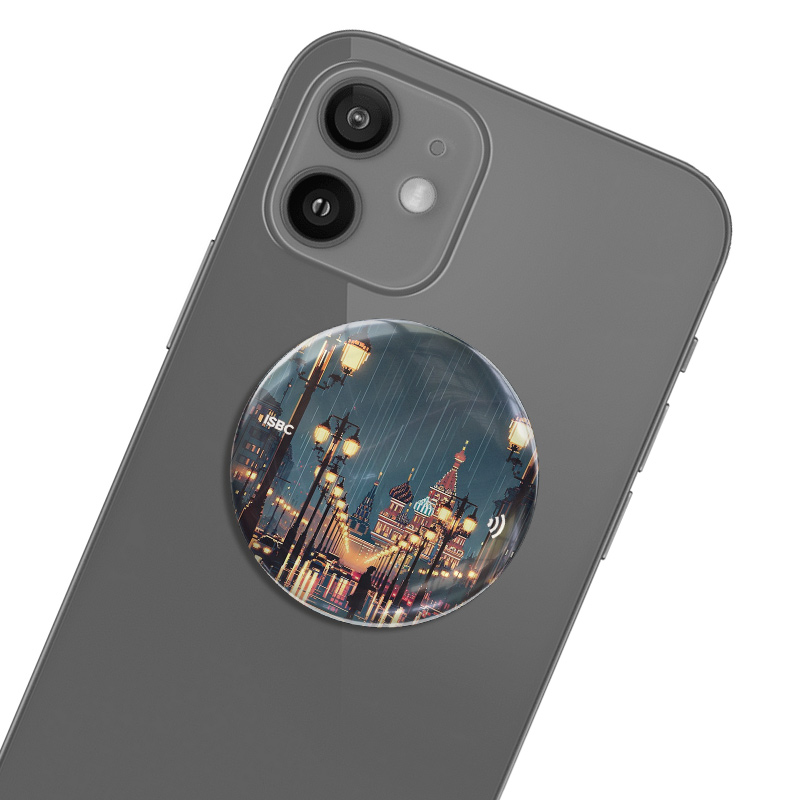 3D-стикер ISBC MIFARE Plus SE 1K 4B "Пиксель; Ночь в Москве", арт. 006-59788