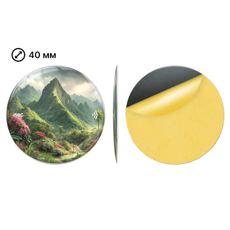 3D-стикер ISBC MIFARE Classic 1K 4B "Горы; Тропические", арт. 006-59851